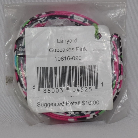 Vera Bradley CUPCAKES PINK LANYARD NWT - Picture 2 of 4